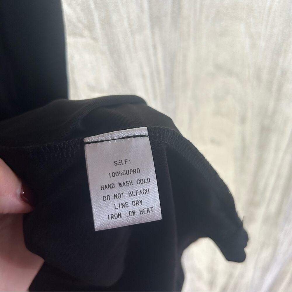 LBLC The Label Revolve Kelcie Midi Gathered Twist Front Dress Slit Black NWT S - Picture 7 of 8